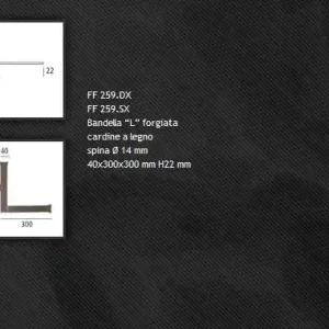 Cerniera FF259 ferro forgiato dx/sx richiesta-1450 Seizoensaanbieding
