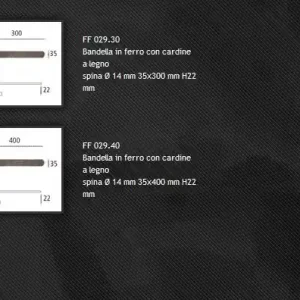 Beperkte Voorraad Cerniera FF029 ferro forgiato da 30 cm o da 40 cm richiesta-1449