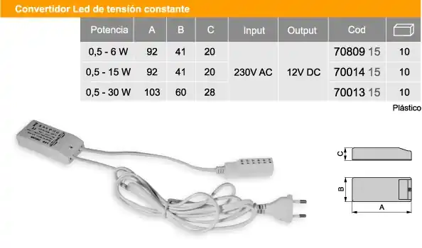 Gecertificeerd trasformatore per led 30w DC 917