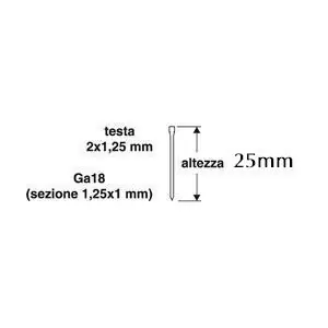 Chiodi 25mm per chiodatrice pneumatica 1000pz Valex 1455614 7233 Laatste Versie