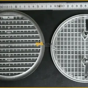 Griglia di aereazione tonda in plastica con molle col. cromo ø 155 mm 5310 Flitsaanbieding