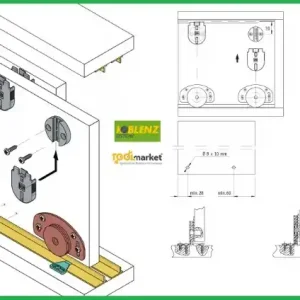 Kit per ante scorrevoli ad applicare 320/8 Koblenz 17564 Meest Verkocht