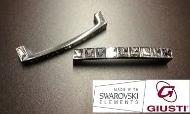 Premium Maniglia swarovski cromo 550-128 30346
