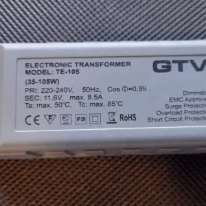 Voordeelprijs Trasformatore elettronico 105W gtv corrente alternata 26874