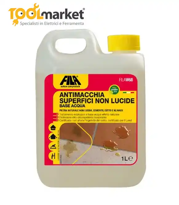 Tijdelijk Beschikbaar Antimacchia per superfici non lucide W68 da 1lt FILA 23639