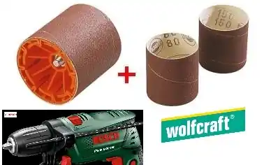 Mola cilindrica a rullo abrasivo 75mmx80mm + 2 NASTRI Wolfcraft 18849+18850 Koop Vandaag