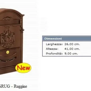 Voordeelprijs Cassetta postale Residence fusione alluminio ruggine 16536 ruggine