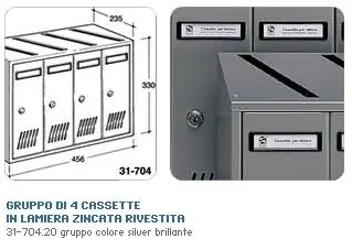 Express Levering Modulare postale a 4 posti da applicare 15544