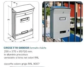 Direct Beschikbaar Cassetta postale Gioiosa grigio chiaro 15530-grigio chiaro