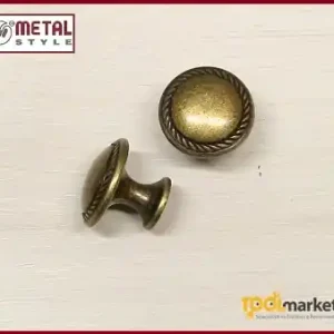 Pomolo tondo Ø 25 mm antichizzato liscio 24223Z0250009 Metal Style 13957 Direct Verzonden
