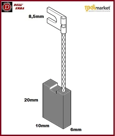 Spazzola per elettroutensili 1723 13825 Merkproduct