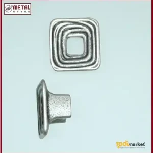 Pomolo quadro argento vecchio 24160Z0320B.25 Metalstyle 10791 Uitverkoop