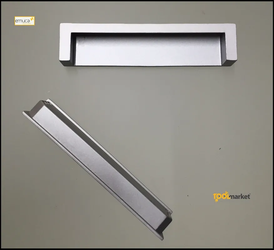 Maniglia incasso per mobili Emuca Modena 9291525 silver 15710 Betaalbaar