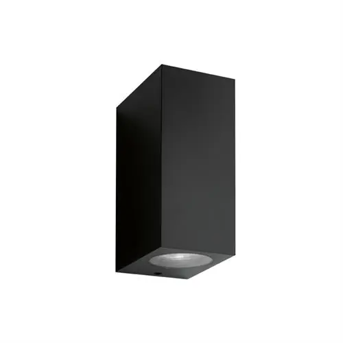 Plafoniera per esterno muro CUBO/AURORA a 2 fasci luce NERA 23976 Must-Have