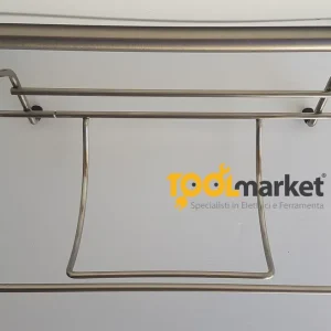 Cestello porta rotolo per tubo nichel satinato 9991-nichelsatinato Shop Nu
