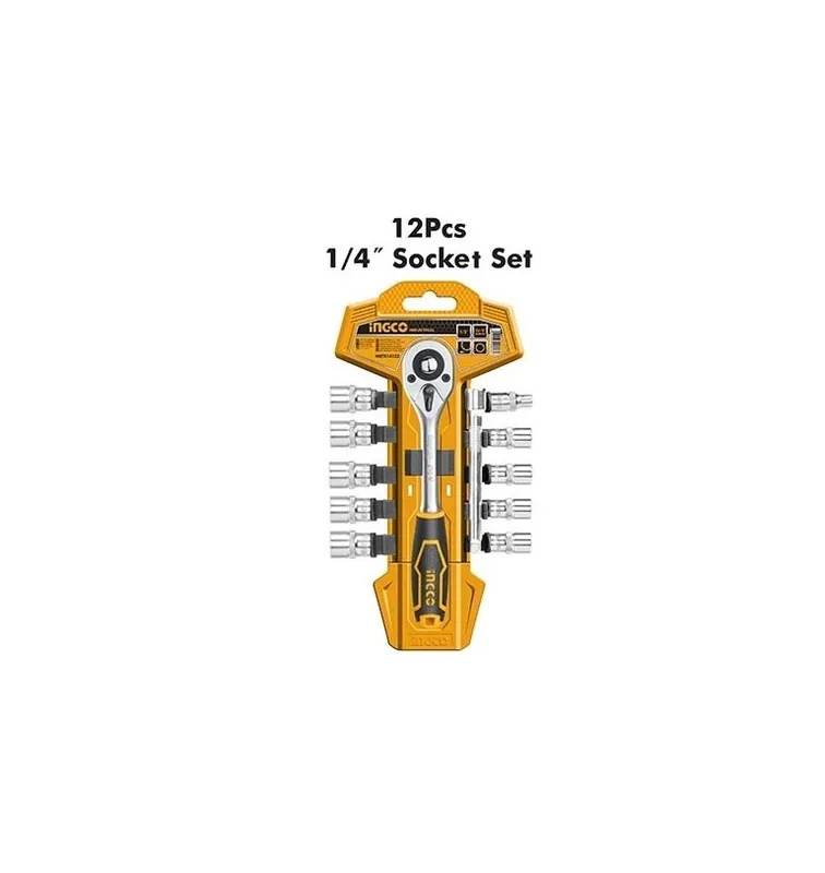 Cricchetto 1/4" et 12 pz Ingco 15507 Direct Verzonden