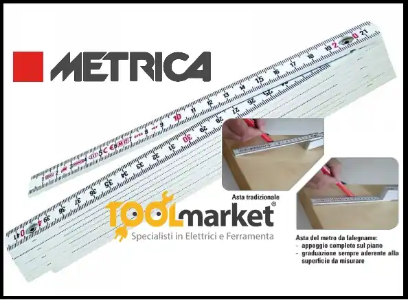 Metro doppio pieghevole flessibile fibra di vetro 2 mt 6541 Korting