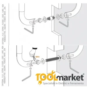 Kit PA per fissaggio passante COLOMBO Design 6886 Nieuw