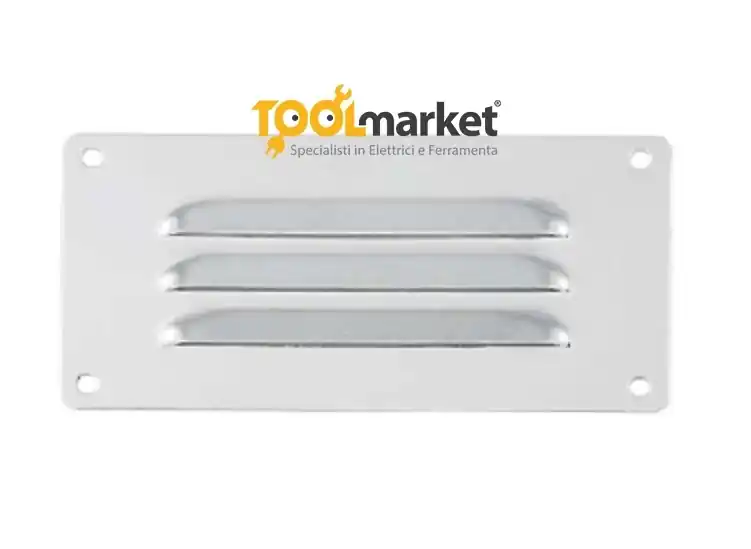 Populair Griglia di aerazione rettangolare inox 120 x 70 mm 24243