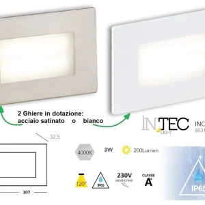 Luce Led incasso 3w per scatole 503 Intec Bolt 34353 Meest Verkocht