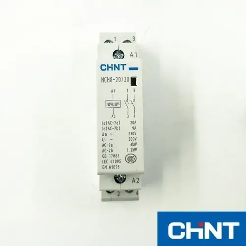 Contattore NCH8-20/20 Chint 220/230V 20A 711 Merkproduct