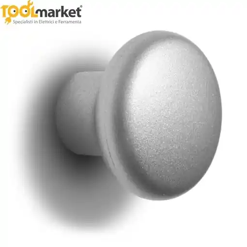 Aanbieding Pomello poliplast in plastica alluminio ral 9006 mm Ø 24 mm 6395