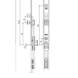 Direct Verzonden Terminale superiore con nottolino corsa 18 mm B501930003 AGB L125 315