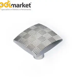 Pomolo quadro per mobili in nichel satinato 8192 METAL STYLE 23077 Lage Prijs