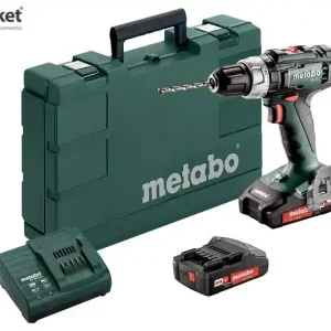Trapano avvitatore a percussione a batteria SB18-L 2x2,0 Ah METABO 10396 Hoge Kwaliteit