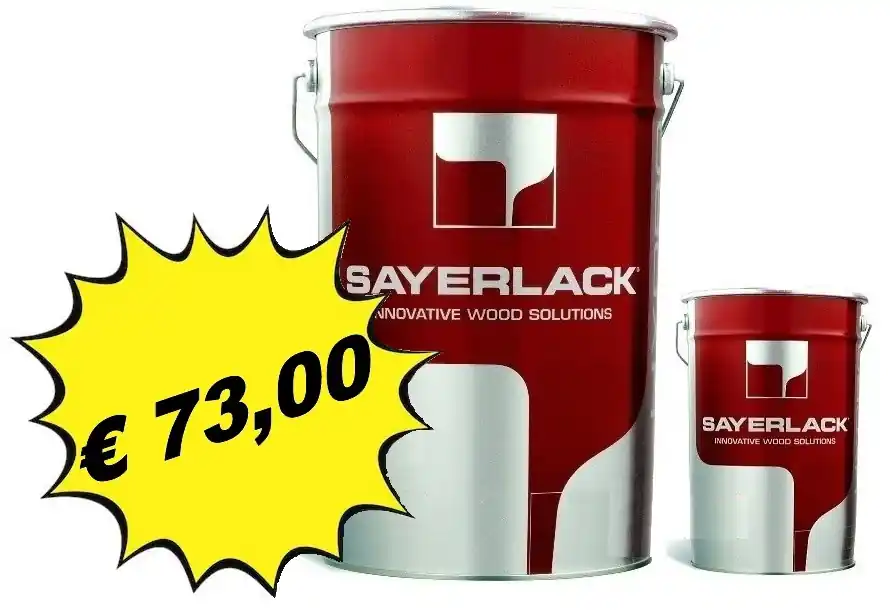 Fondo poliuretanico bianco TU0213/13 da lt6 + TH0713/00 da lt2,5 - SAYERLACK 24399+6456 Uitverkoop