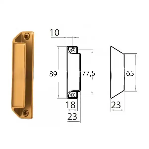 Maniglia modello conchiglia bronzo 6010 - GHIDINI 7198 Uitverkoop