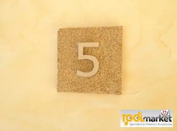 Numero civico Pietra naturale 1 cifra pietra CARPARO numcivpie1car Koopje
