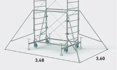 Rechtstreeks Van De Fabrikant Ponteggio trabattello System 100 MARCHETTI 4 Staffe stabilizzatrici 14471