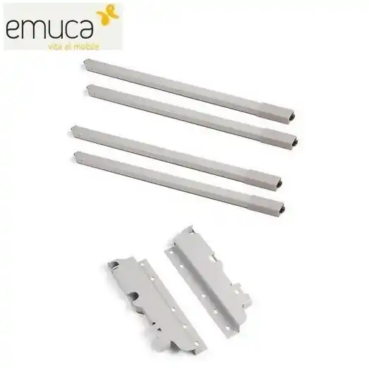 Astine per cassetto Vantage-Q GRIGIO profondità cm50 doppia astina per fianco 16214+16213 Gratis Retour