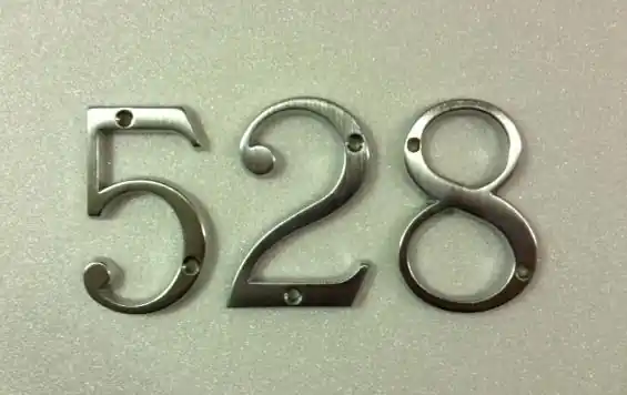 Numero civico mm80 cromo satinato numero 8 8710-8 Lage Prijs