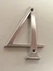 Numero civico mm80 cromo satinato numero 4 8710-4 Populair