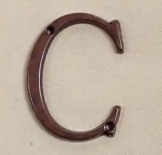 Betrouwbaar Numero civico ottone anticato lettera C 7749-c