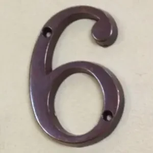 Rechtstreeks Van De Fabrikant Numero civico ottone anticato numero 6 7748-6