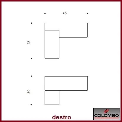Actieprijs Pomolo per mobile moderno Formae 502 destro 6946