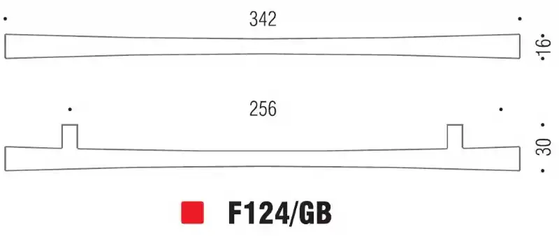 Premium Maniglia per mobile moderna Formae 124 da 256mm Cromo lucido 6899