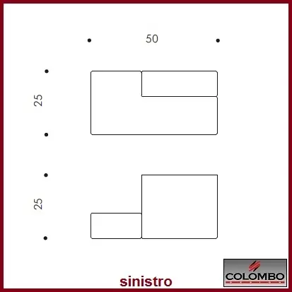 Pomolo per mobile modeerno Formae 501 sinistro 6815 Shop Nu