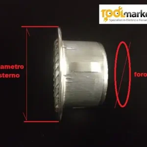 Gratis Retour Griglia di aereazione alluminio tonda incasso da 105mm (incasso 78mm) 5425