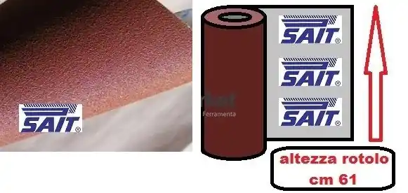 Carta vetrata resinata altezza cm 61 grana 60 3618 Speciale Aanbieding