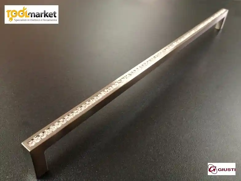 Maniglia 335 nikelsatinato con swarovski per mobili Giusti misura 320mm 23249 Uitverkoop
