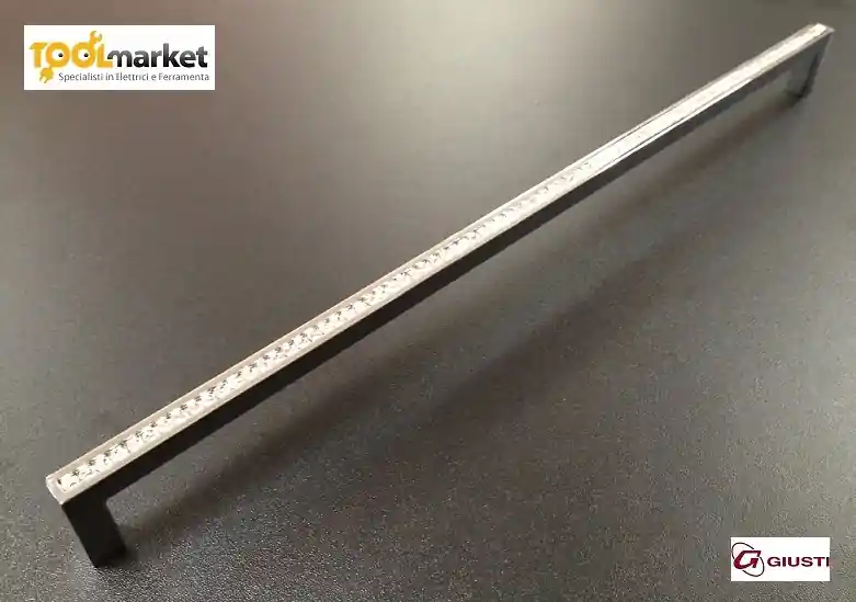 Laatste Kans Maniglia 335 cromo con swarovski GIUSTI misura 320mm 20999
