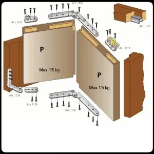 Kit porte libro a filo TERNO bin. argento Foldy kit 1133-1137 snodi normali 16337+16311 Veilige Betaling