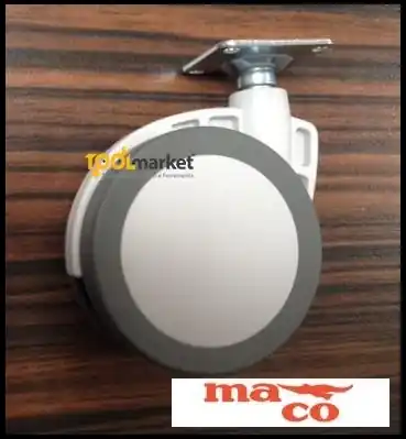 Ruota Bigrigio 80 con piastra 12540 Hoge Kwaliteit