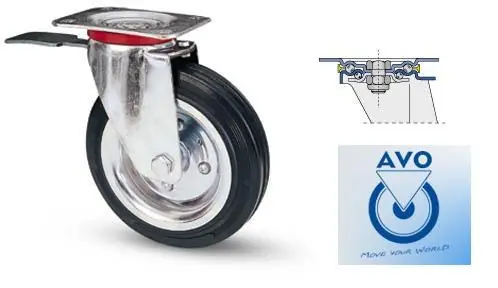 Ruota industriale girevole freno da 80 12530 Weekendaanbieding