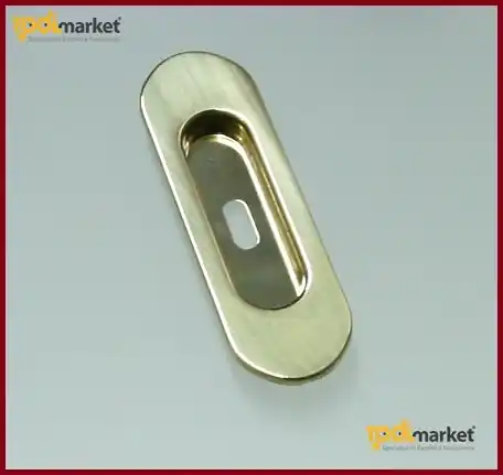 maniglia incasso c/foro per porte scorrevoli Ottone lucido 8628-foro Exclusieve Aanbieding