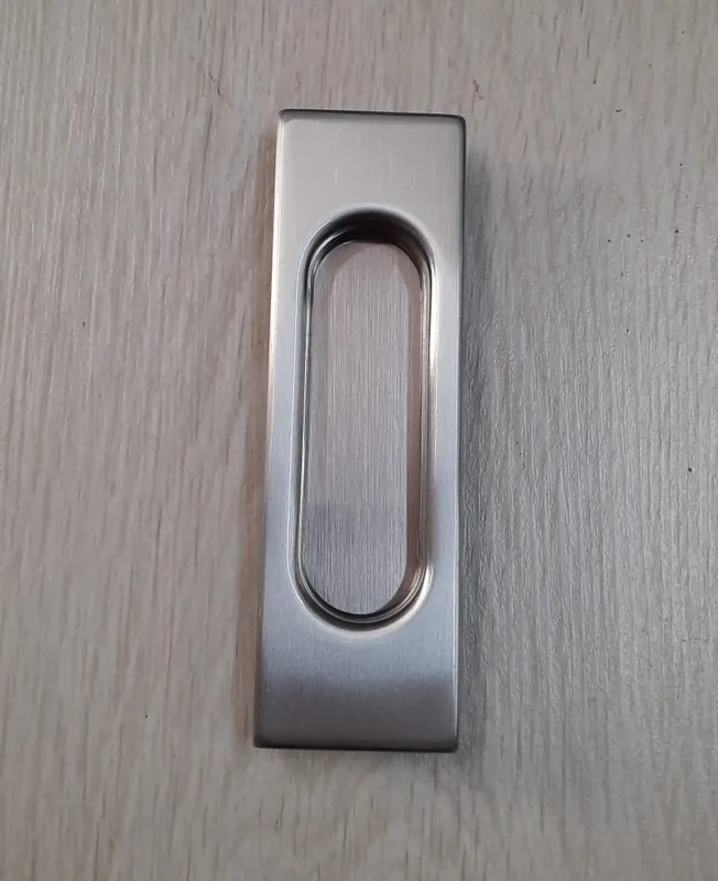 maniglia incasso rettangolare per porte scorrevoli Cromo satinato 345 Superprijs